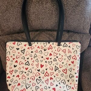 Kate Spade Multicolor Heart Tote - Black, Red, White